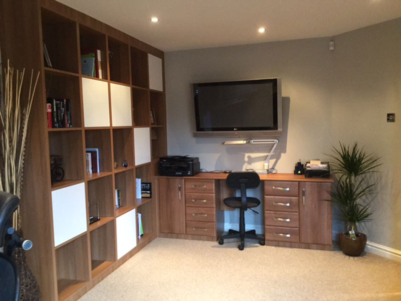 Bespoke home office desk and storage